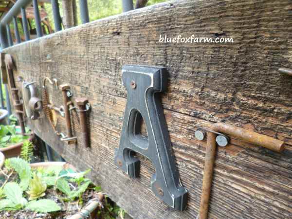 Rustic salvage made into a creative sign