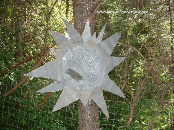 Galvanized metal sun...