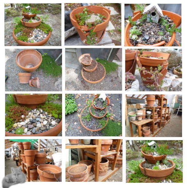 How to Break a Clay Pot for a Fairy Garden - diy tips
